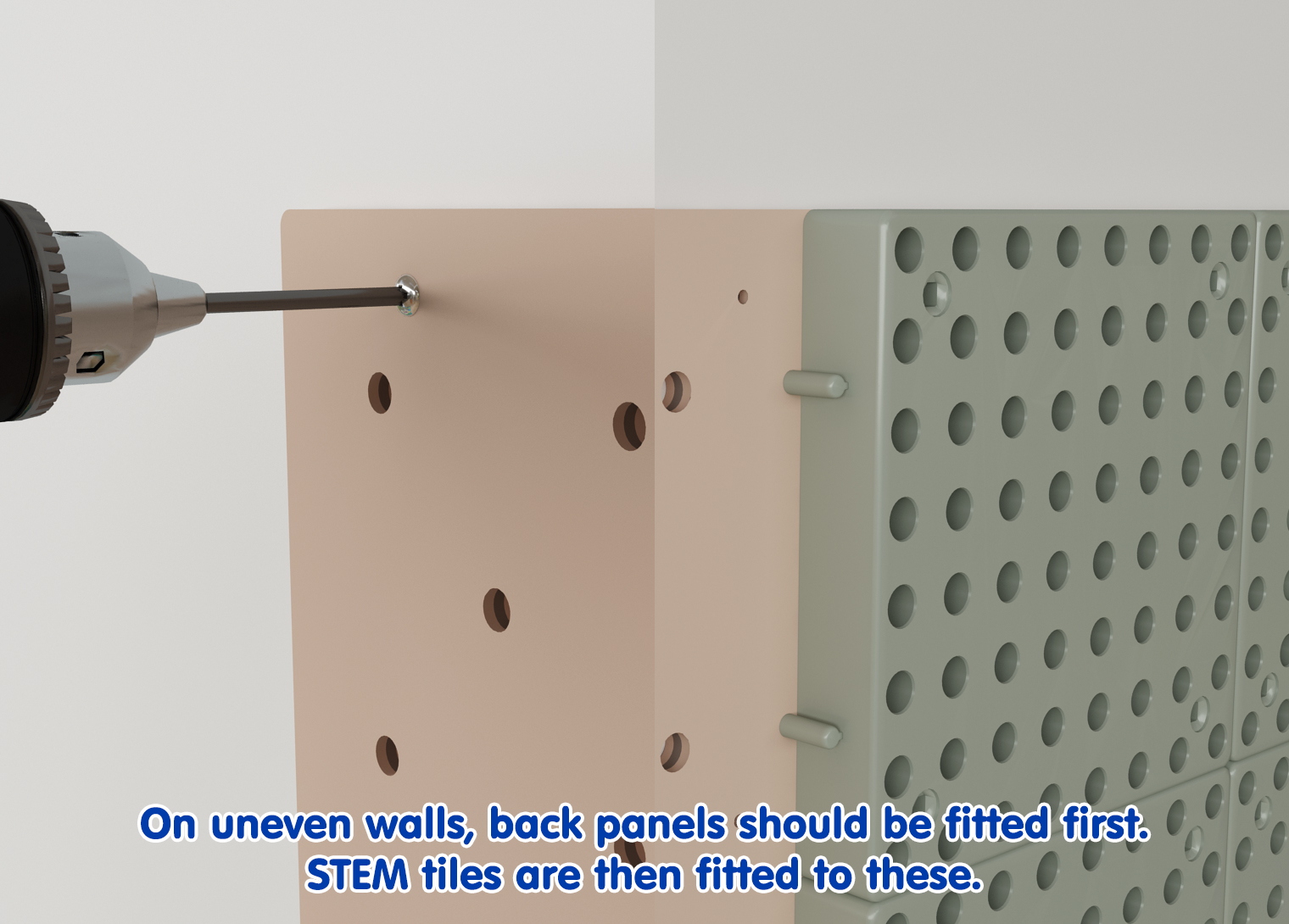 Fitting an Outdoor STEM Wall WITH Back Panels